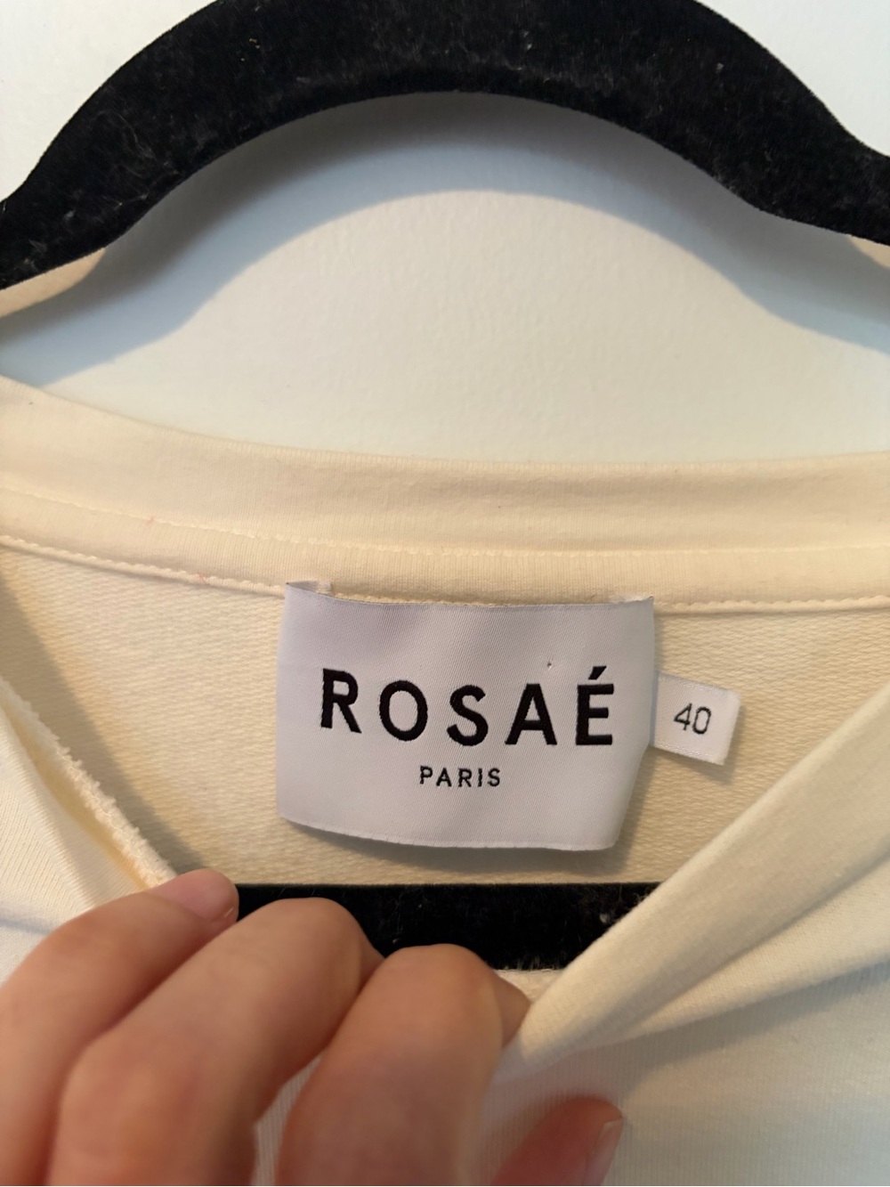 ROSAÉ Paris Cotton Classic Cream Puff Sleeve Top 40/ 8 - Picture 2 of 14